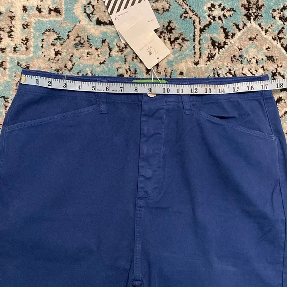 NWT Free People Women’s SR. vs. Sandrine Rose "The Virgin Label" Blue Pants - Picture 8 of 11